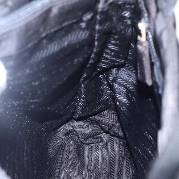 PRADA Hand Bag Nylon Black Silver Auth 153198 - Picture 12 of 16